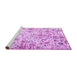 Sideview of Machine Washable Persian Purple Traditional Area Rugs, wshtr3940pur