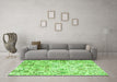 Machine Washable Persian Green Traditional Area Rugs in a Living Room,, wshtr3940grn