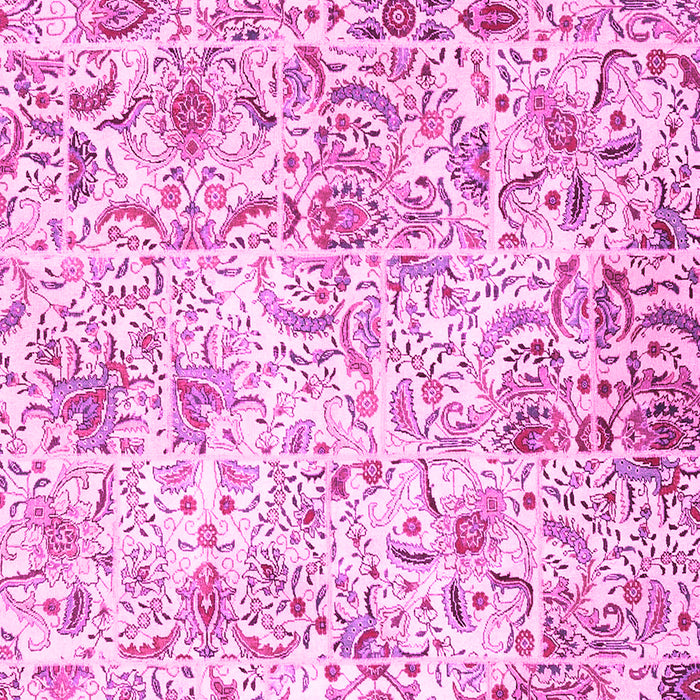 Machine Washable Persian Pink Traditional Rug, wshtr3940pnk