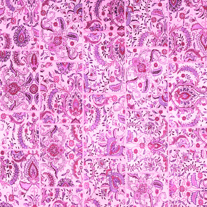 Square Persian Pink Traditional Rug, tr3940pnk