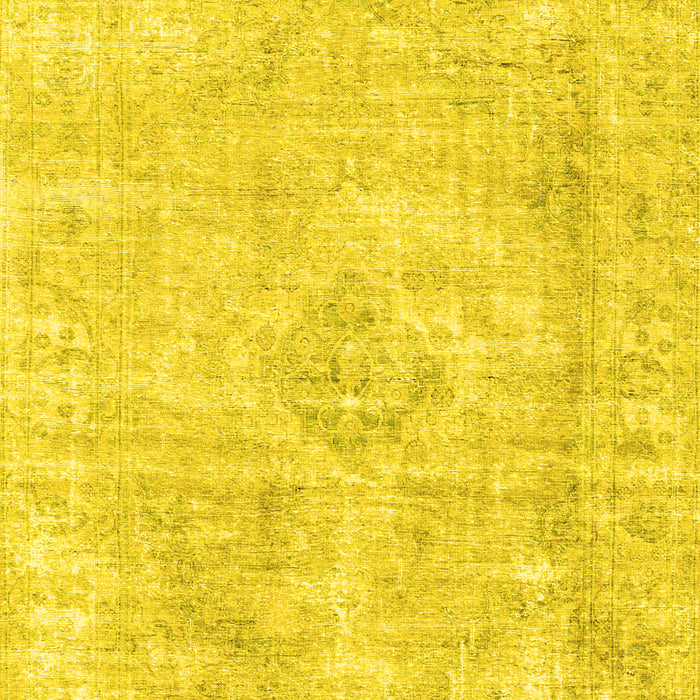 Machine Washable Persian Yellow Traditional Rug, wshtr3941yw
