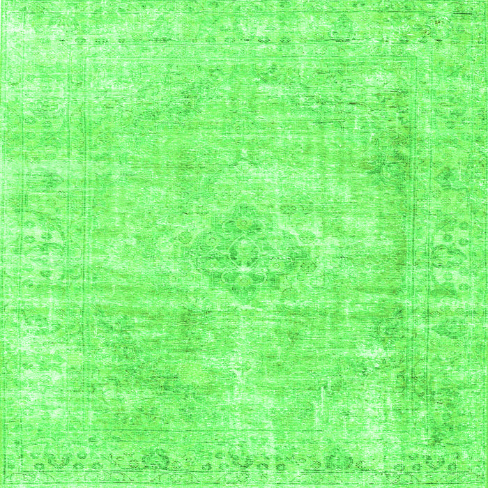 Serging Thickness of Persian Green Traditional Rug, tr3941grn