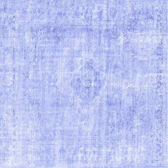 Square Persian Blue Traditional Rug, tr3941blu