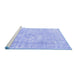 Sideview of Machine Washable Persian Blue Traditional Rug, wshtr3941blu