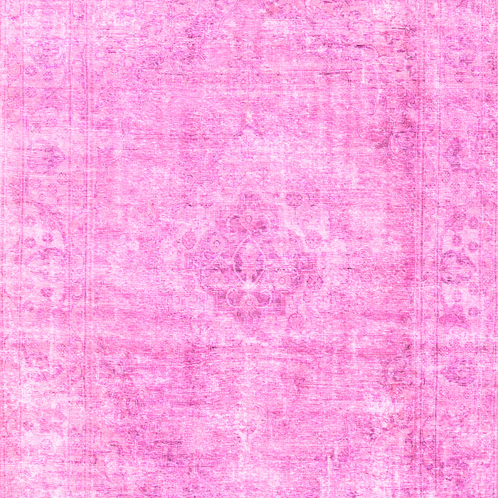 Machine Washable Persian Pink Traditional Rug, wshtr3941pnk