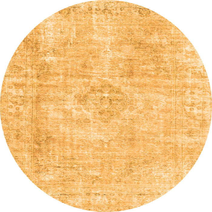 Square Persian Orange Traditional Rug, tr3941org