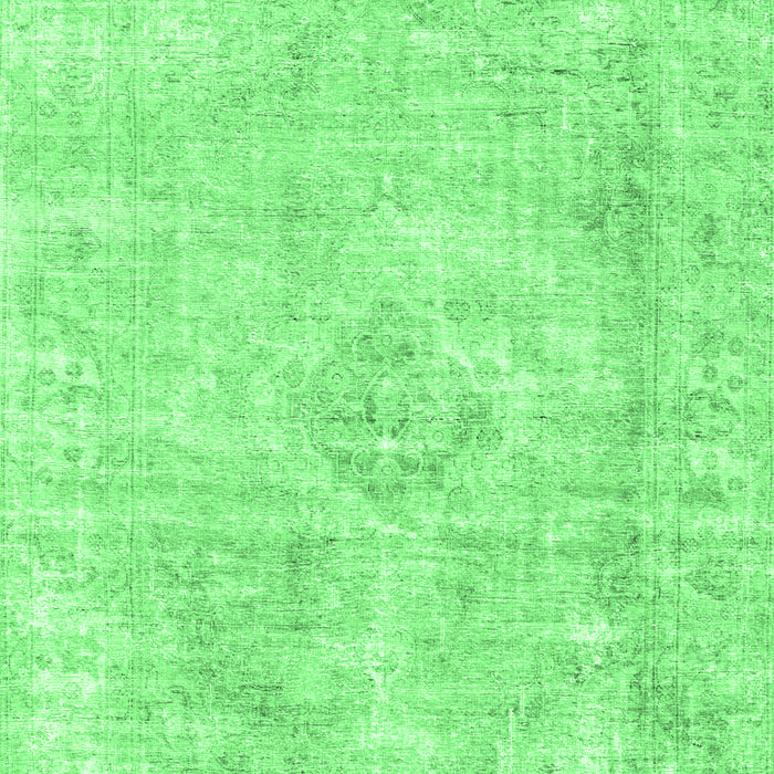 Machine Washable Persian Emerald Green Traditional Area Rugs, wshtr3941emgrn