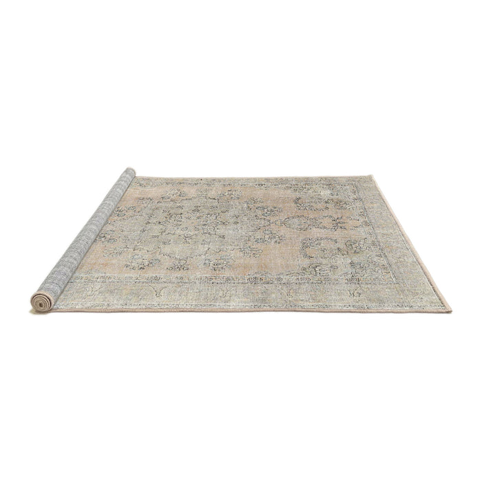 Sideview of Machine Washable Traditional Light French Beige Brown Rug, wshtr3942
