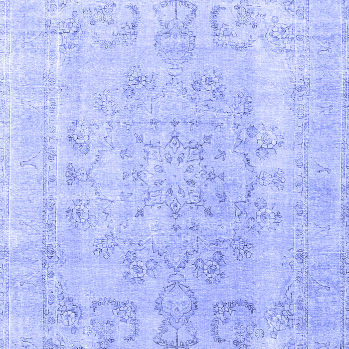 Machine Washable Persian Blue Traditional Rug, wshtr3942blu
