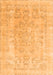 Serging Thickness of Machine Washable Persian Orange Traditional Area Rugs, wshtr3942org