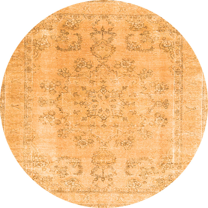 Square Persian Orange Traditional Rug, tr3942org