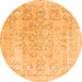 Square Persian Orange Traditional Rug, tr3942org