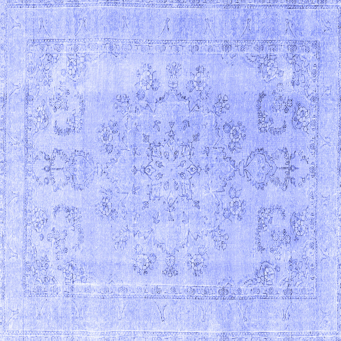 Square Persian Blue Traditional Rug, tr3942blu