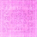 Square Persian Pink Traditional Rug, tr3942pnk