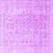 Square Persian Purple Traditional Rug, tr3942pur