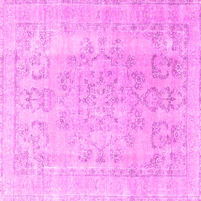 Square Machine Washable Persian Pink Traditional Rug, wshtr3942pnk