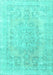 Machine Washable Persian Turquoise Traditional Area Rugs, wshtr3942turq