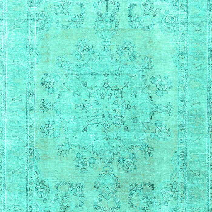 Machine Washable Persian Turquoise Traditional Area Rugs, wshtr3942turq
