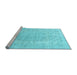 Sideview of Machine Washable Persian Light Blue Traditional Rug, wshtr3942lblu