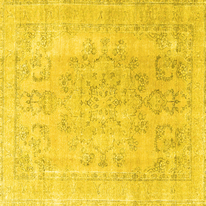Square Persian Yellow Traditional Rug, tr3942yw