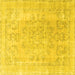 Square Persian Yellow Traditional Rug, tr3942yw