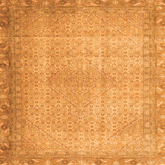 Serging Thickness of Persian Orange Traditional Rug, tr3943org