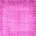 Square Persian Pink Traditional Rug, tr3943pnk