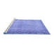 Sideview of Machine Washable Persian Blue Traditional Rug, wshtr3943blu