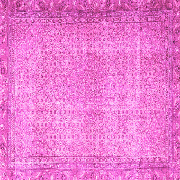 Square Machine Washable Persian Pink Traditional Rug, wshtr3943pnk
