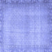 Square Persian Blue Traditional Rug, tr3943blu