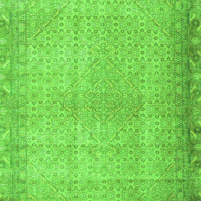 Serging Thickness of Machine Washable Persian Green Traditional Area Rugs, wshtr3943grn