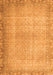 Serging Thickness of Machine Washable Persian Orange Traditional Area Rugs, wshtr3943org