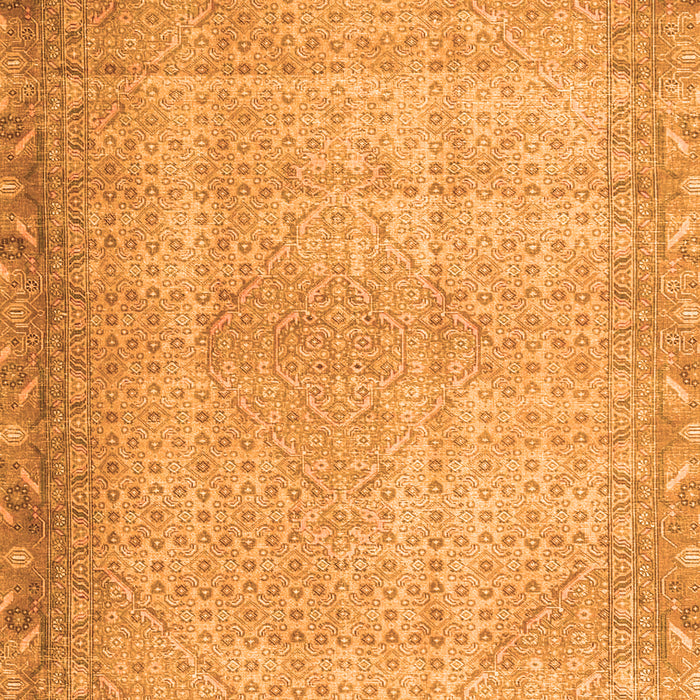 Serging Thickness of Machine Washable Persian Orange Traditional Area Rugs, wshtr3943org
