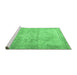 Sideview of Machine Washable Persian Emerald Green Traditional Area Rugs, wshtr3944emgrn