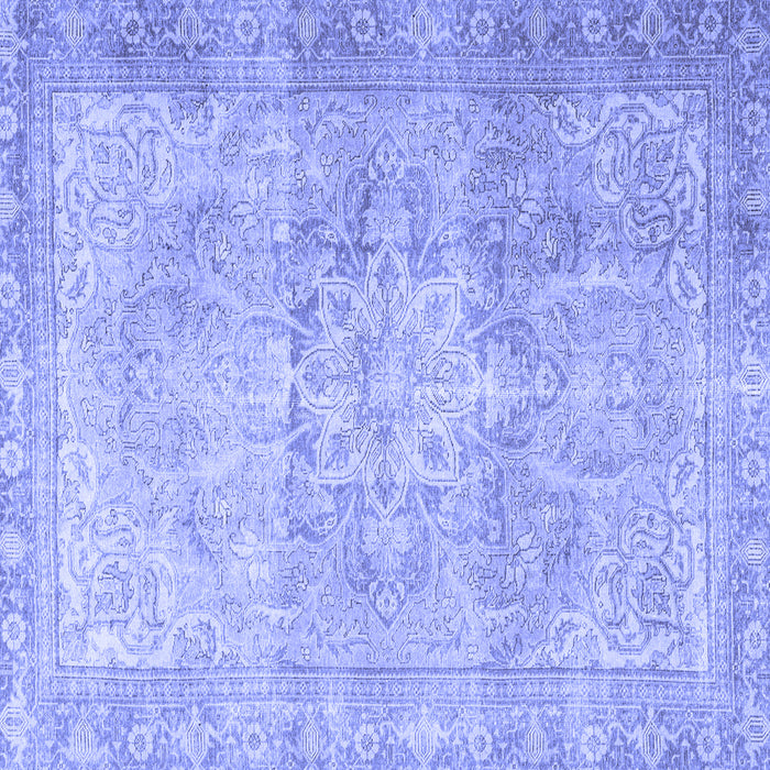 Square Persian Blue Traditional Rug, tr3944blu