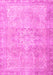 Machine Washable Persian Pink Traditional Rug, wshtr3944pnk