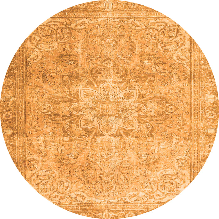 Machine Washable Persian Orange Traditional Area Rugs, wshtr3944org