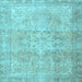 Square Persian Light Blue Traditional Rug, tr3944lblu