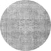 Square Persian Gray Traditional Rug, tr3944gry