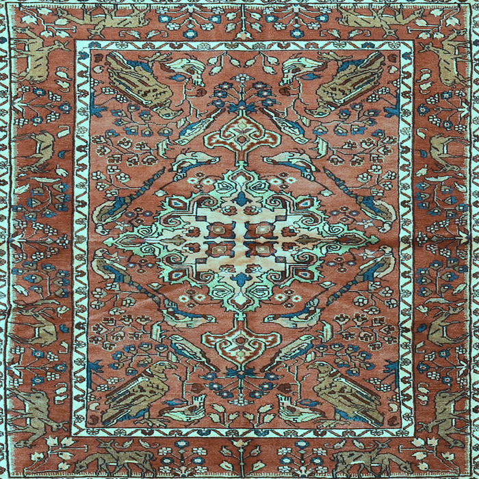 Square Persian Light Blue Traditional Rug, tr3945lblu