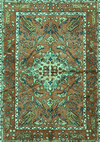 Persian Turquoise Traditional Rug, tr3945turq