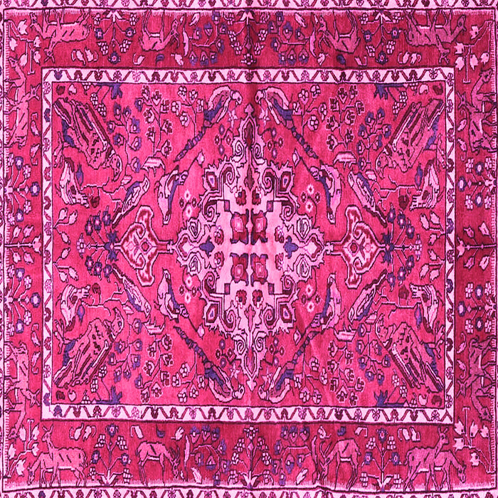 Square Persian Pink Traditional Rug, tr3945pnk