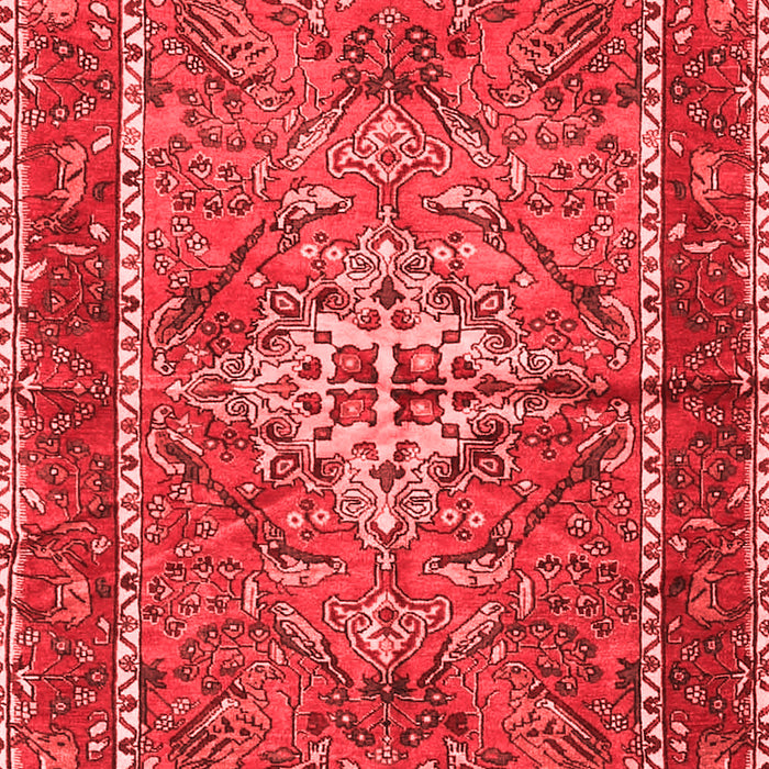 Machine Washable Persian Red Traditional Rug, wshtr3945red