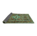 Sideview of Persian Turquoise Traditional Rug, tr3945turq