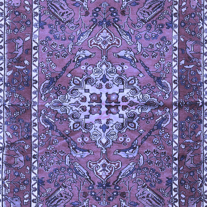 Machine Washable Persian Blue Traditional Rug, wshtr3945blu