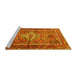 Sideview of Machine Washable Persian Yellow Traditional Rug, wshtr3945yw