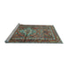 Sideview of Machine Washable Persian Light Blue Traditional Rug, wshtr3945lblu