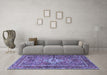 Machine Washable Persian Blue Traditional Rug in a Living Room, wshtr3945blu