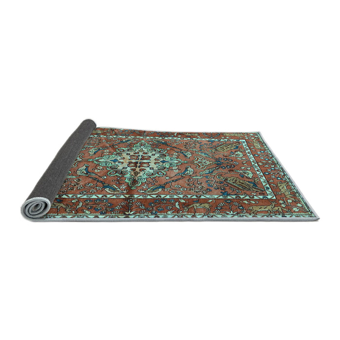 Sideview of Persian Light Blue Traditional Rug, tr3945lblu