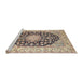 Sideview of Machine Washable Traditional Chestnut Brown Rug, wshtr3946